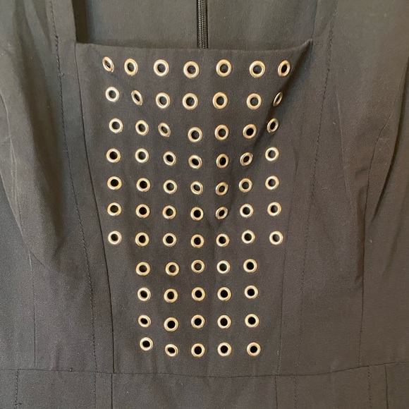 Tracy Reese New York Black Fit and Flare Sleeveless Black Dress Sz 10 - Picture 3 of 11